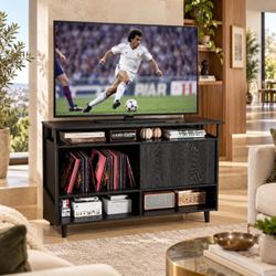Black TV Stand & Large Record Player Stand.