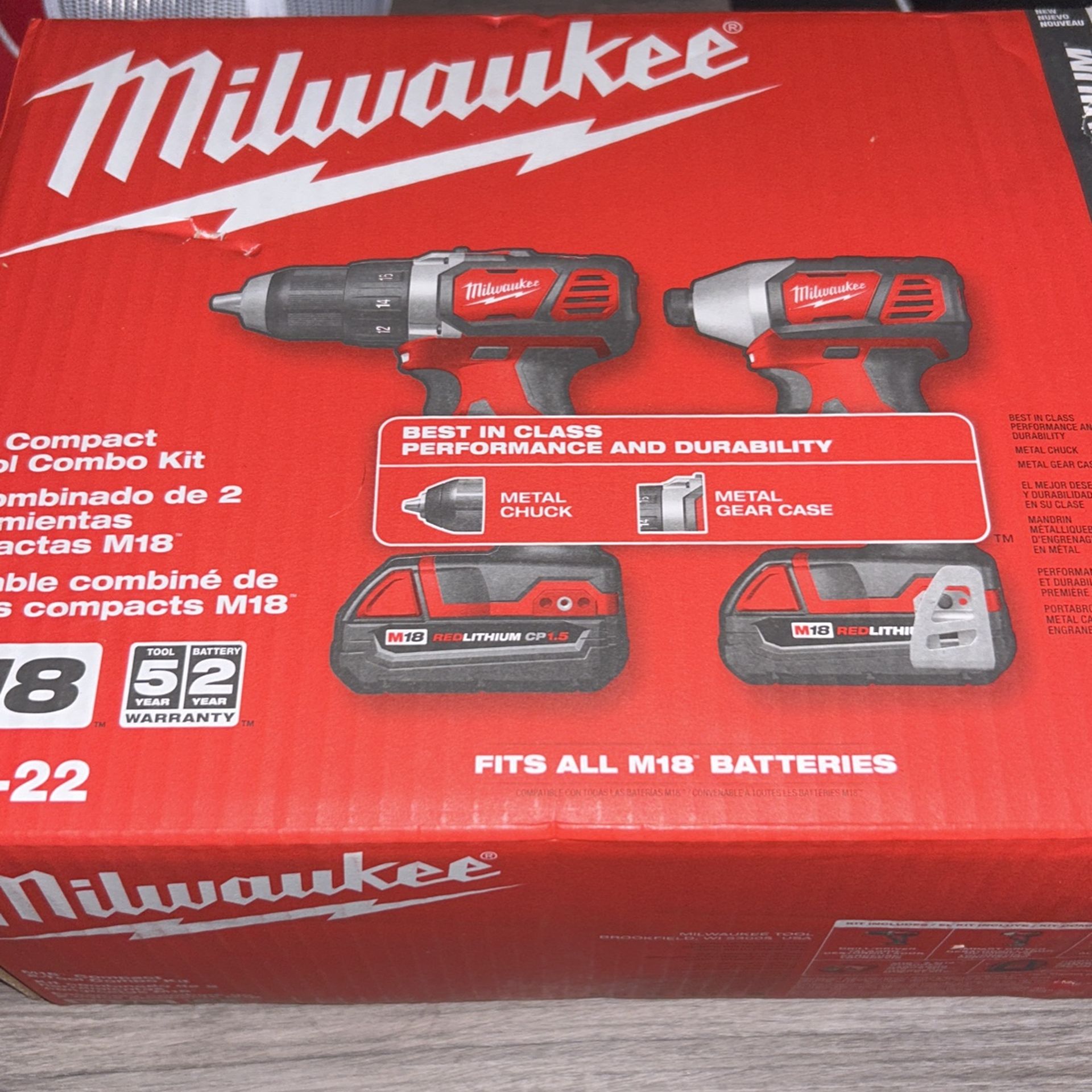 Milwaukee M18 Drill And Impact 