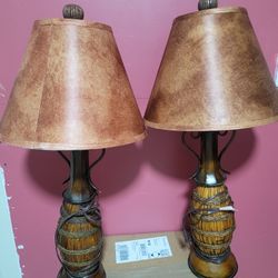 A Beautiful Pair Lamps 