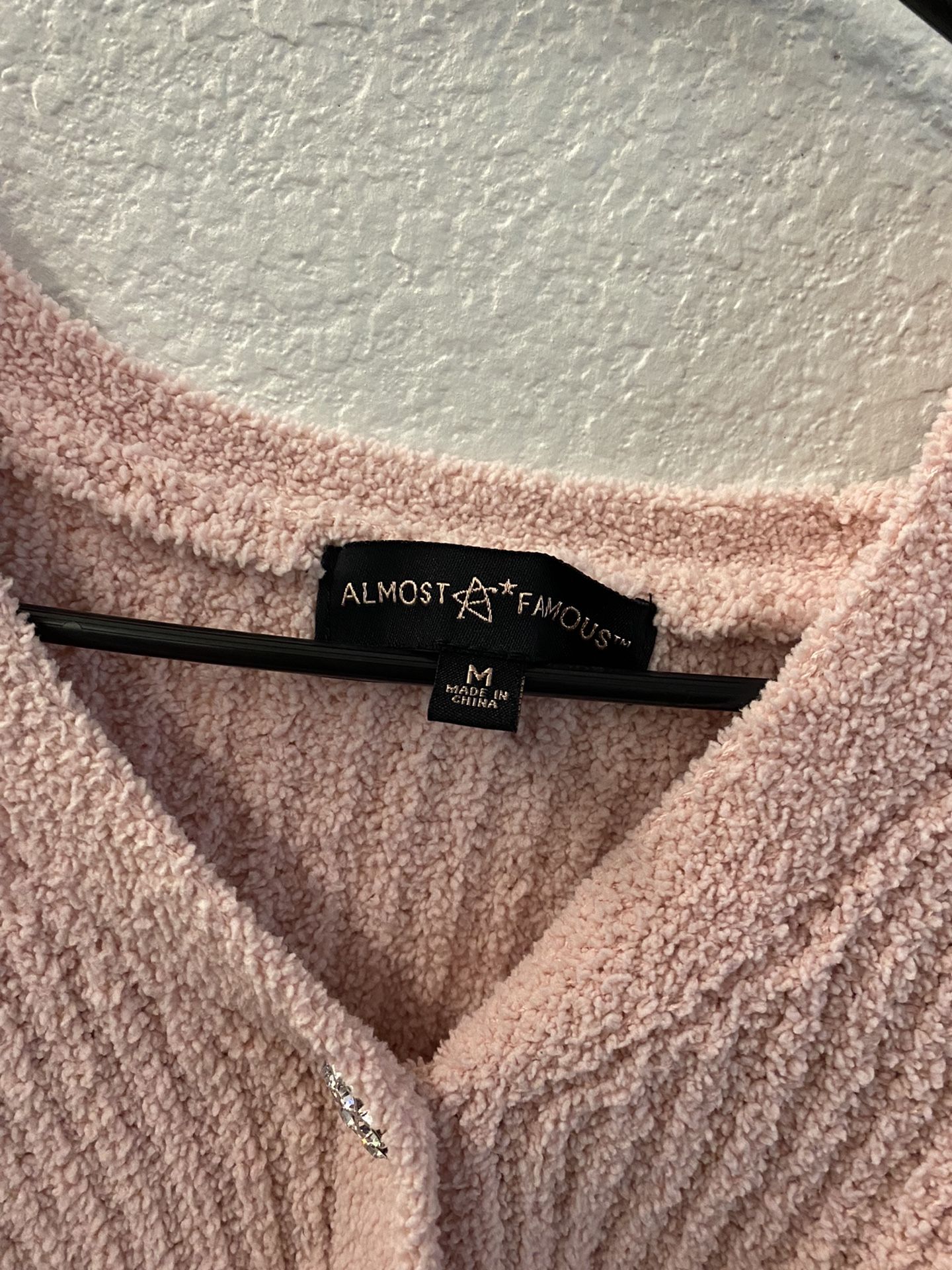 Pink Fuzzy Cardigan