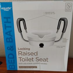 Raised Toilet Seat With Handles 