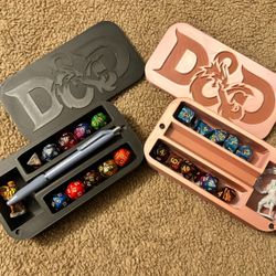 Dungeons And Dragons Dice, Minis. And Pen Case