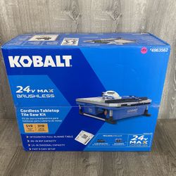 Kobalt 24V Max Brushless Cordless Tabletop Tile Saw Kit