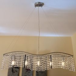 Elegant Crystal Chandelier Pendant Light – Modern Dining Room / Kitchen Island Fixture