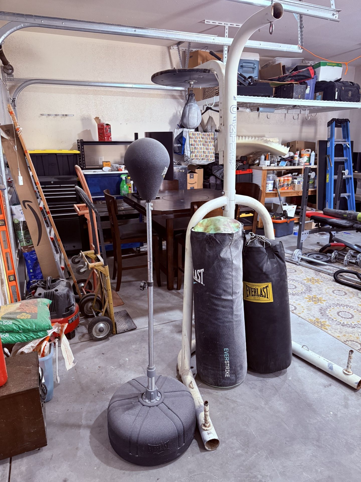 Punching Bag Stand With Two Punching Bags