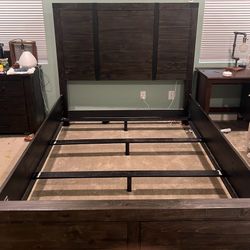 Bed Frame With Nightstand 