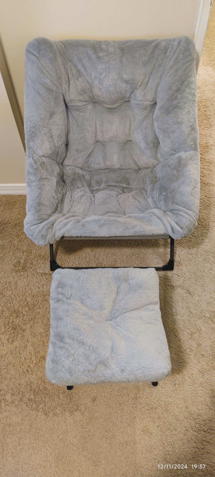 Chair with Ottoman, Lounge Lazy Chair, Chair for Bedroom, Living Room, Dorm