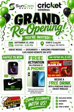 At 4388 e Craig rd September 25