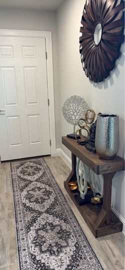 Rustic Wood Entryway / Console Table with Lower Shelf