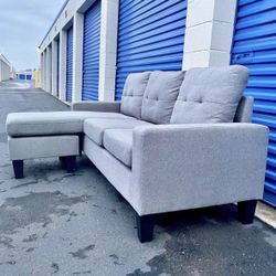 Gray Modern Reversible Sectional Sofa