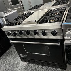 Viking Professional Black 36 Inch Gas Range Stove