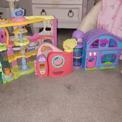 Littlest Pet Shop Lps Playset Lot