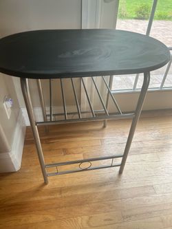 Wooden table/ aluminum frame