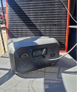 Ampace 300w portable power station with 60 w solar panel