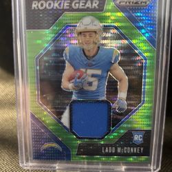 2024 Panini Prizm - Rookie Gear Ladd McConkey #RG-LMY Green Pulsar