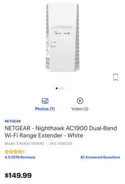 Wifi Mesh Extender- NETGEAR AC1900