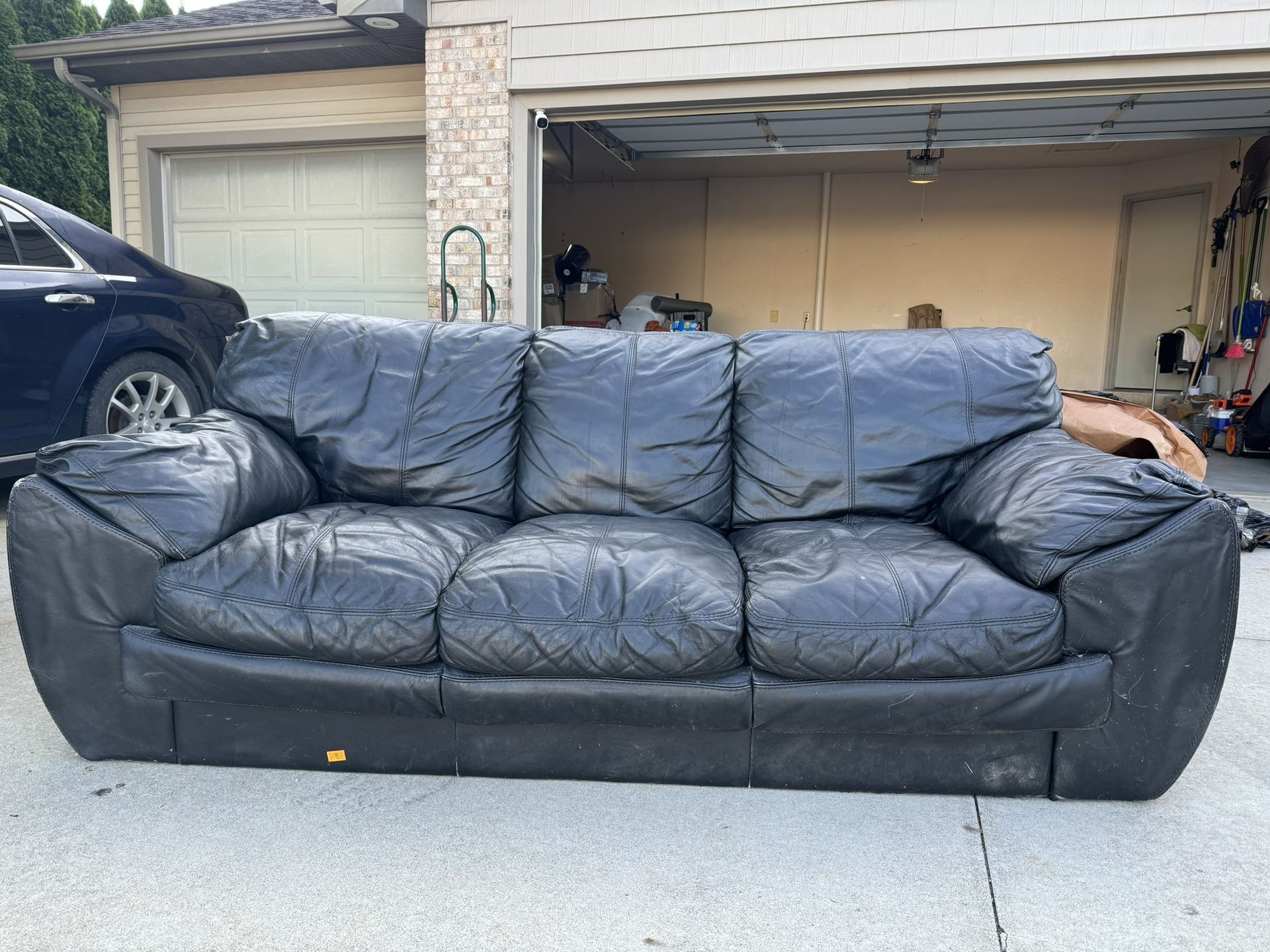 Leather Sofa For Sale $300