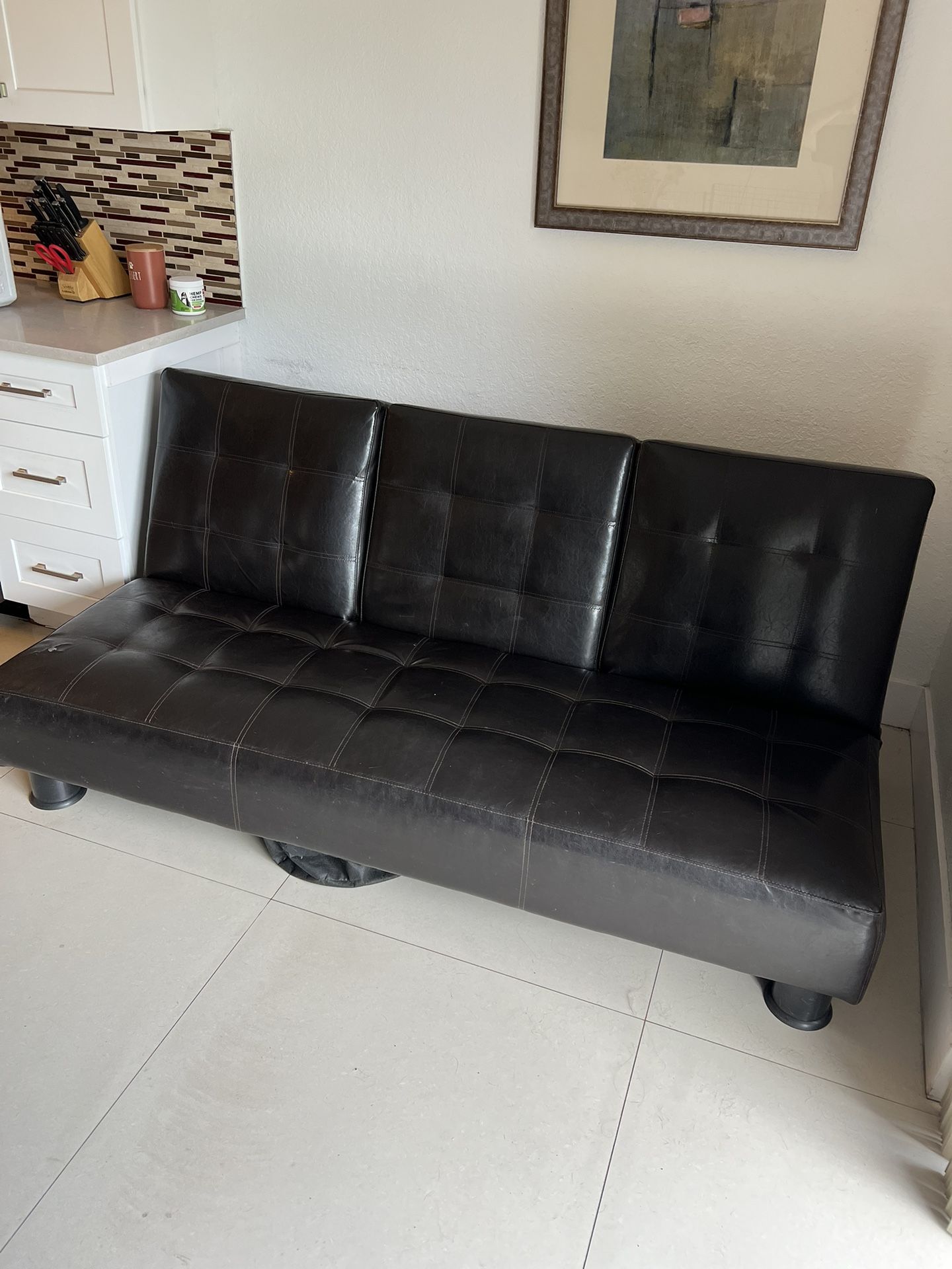 Leather Futon - Foldable