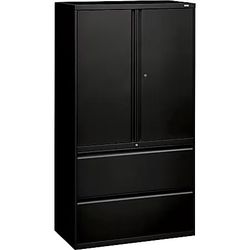 Series Storage Cabinet With Lateral File, 36" Wide, Black#1