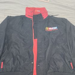 *Vintage* NASCAR Racing Reversible Men's Hooded Full Zip Fleece