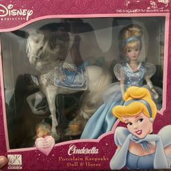 Porcelain Cinderella And Horse 
