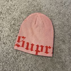 Supreme Old English Printed beanie ( Red )