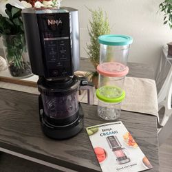 🍨 Ninja CREAMi 7-in-1 Ice Cream Sorbet Milkshake Maker + 3 CREAMi Pints Black