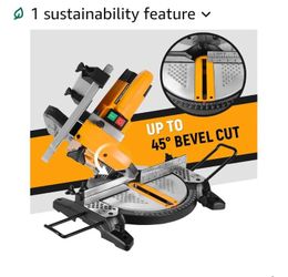 Hoteche 8-1/4-Inch 2-in-1 Compound Miter Saw & Table Saw – 10A Dual-Function Power Tool for Wood and Metal Precision Cutting
