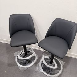 COLAMY Bar Stools Set of 2, Modern Swivel Bar Chairs