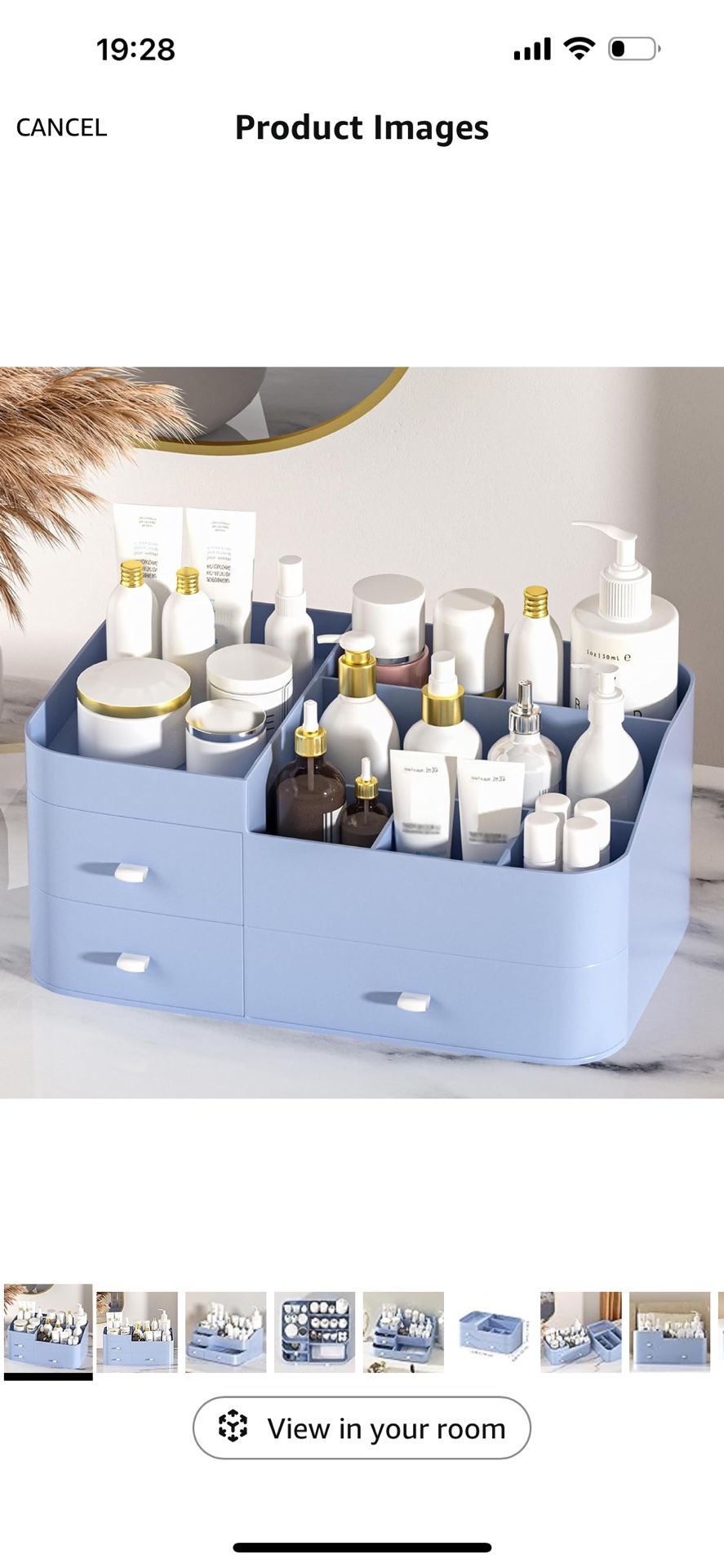 Skincare/makeup organizer