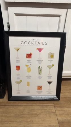 Classic Cocktails Framed Wall Art