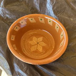 Plato Pozolero De Barro Grande!!! Plato Ondo Para La Comida! Clay Bowl From México! Perfecto Para Las Fiestas Y Quinceañeras!!