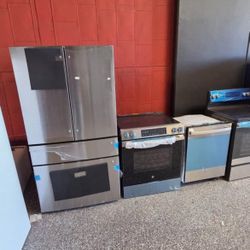 Stainless steel appliances kitchen bundle set