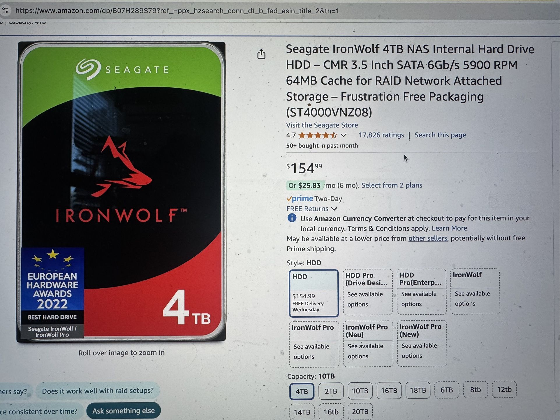 3 4TB Seagate Ironwood NAS Drives