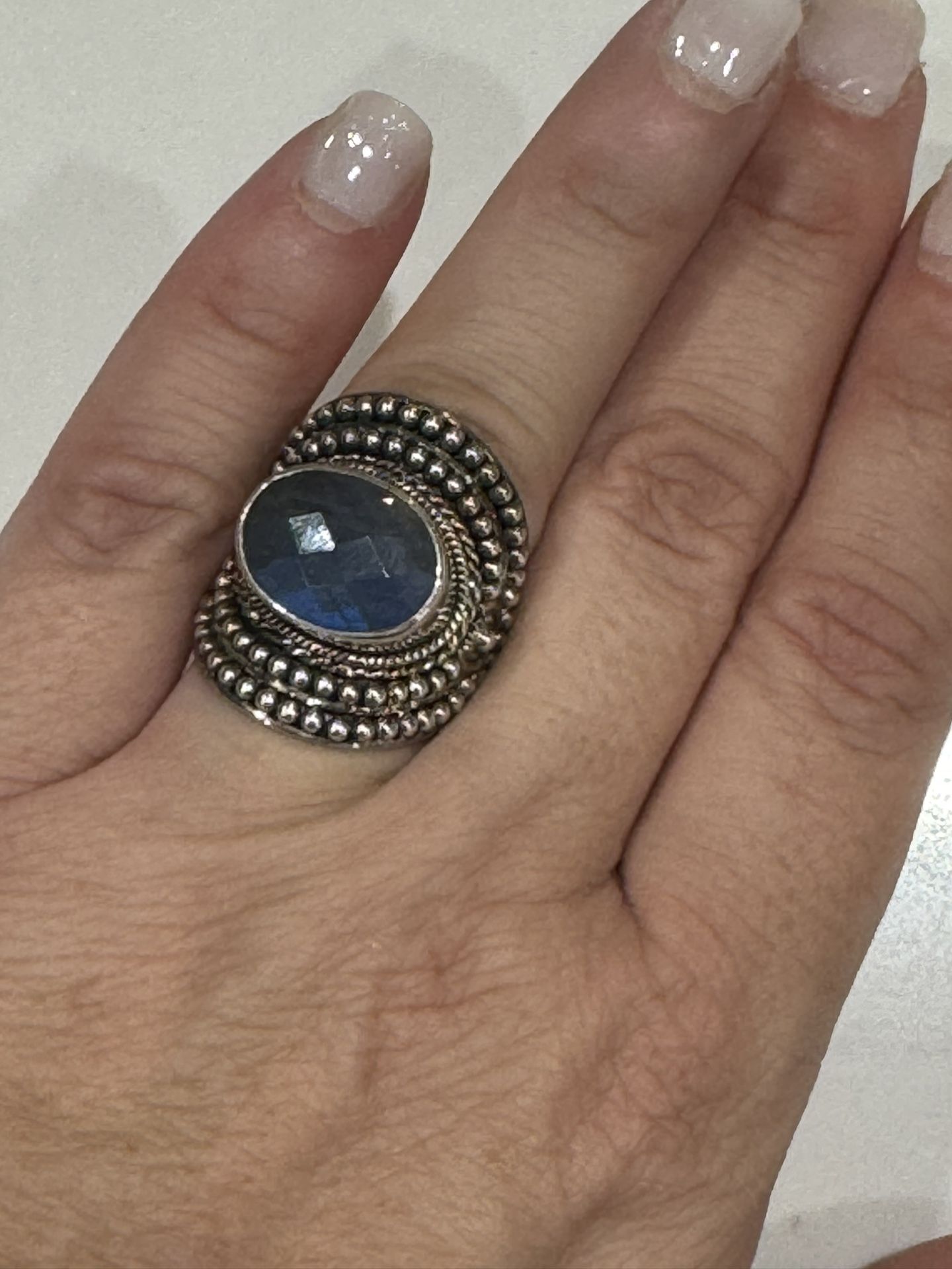 Samuel B Laboradite Sterling Silver Ring Size 7