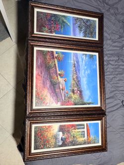 Three piece painting by Buchner