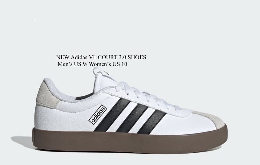 NEW Adidas VL COURT 3.0 SHOES Men’s US 9/ Women’s US 10