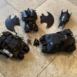 Nice lot of Batman toys action figures vehicles Bain Bane remote controlled Batmobile bat mobile 