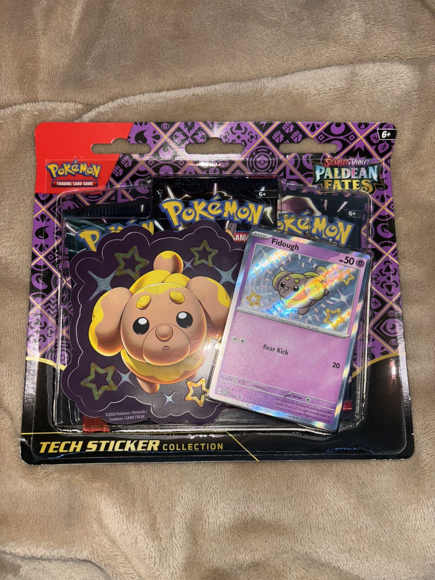 Pokemon Paldean Fates Tech Sticker Collection (Fidough) (Read Description)
