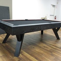 Black Oak Solid Wood Pool Table 