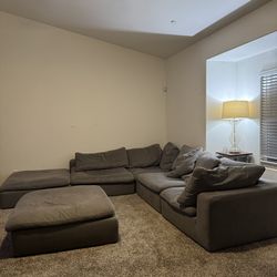 Comfy  Gray Modular Sectional Sofa (6 Piece)
