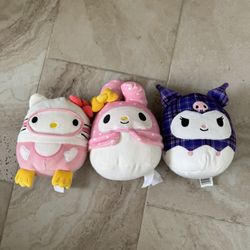 Small Hello Kitty and Kuromi Plushies