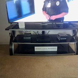 TV Stand Glass & Wood 60" L  16" W