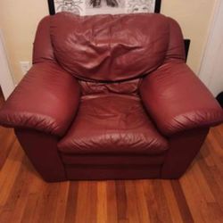 Faux Leather Armchair.