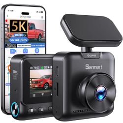 Sarmert C1 5K Dash Cam Front - Built-in GPS and 5G WiFi, Sony STARVIS Sensor, HDR Night Vision Car Camera, 5K/4K/2.5K UHD Dash Camera for Cars, Loop R