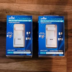 Nib! 2pc Leviton IP710-DLZ Slide Dimmer - White/Ivory/Single Pole/3way