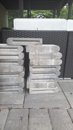 Concrete Patio Pavers & Bullnose Coping Stones – Approx. 20 Pieces