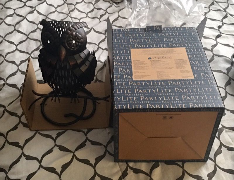 NEW PartyLite Artisan Owl Jar Holder