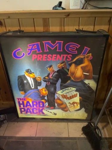 1991 Joe Camel Cigarettes Huge Lighted Sign R.J. Reynolds Tobacco Co. Bar Decor