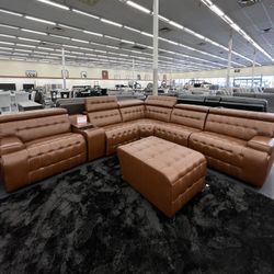 Brown Recliner Sectional $10 Down 